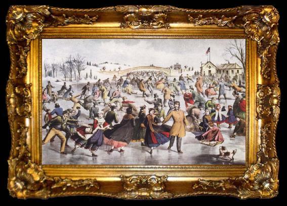 framed  Charles Parsons Central Park,Winter, ta009-2